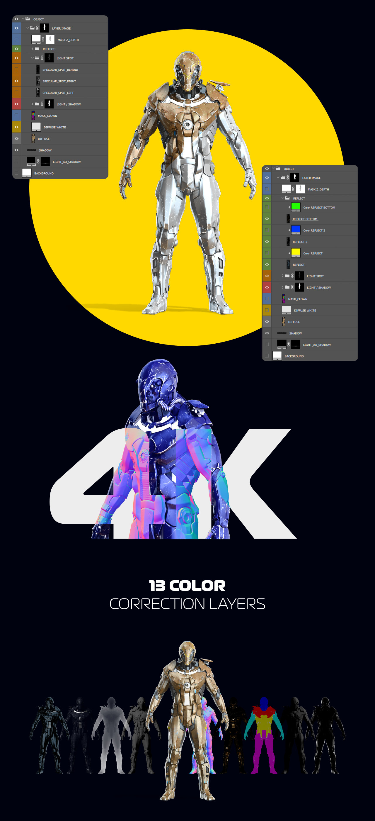 3D Mockup Space Astronaut Security Robots #01 3D Mockup Space Astronaut Security Robots #01