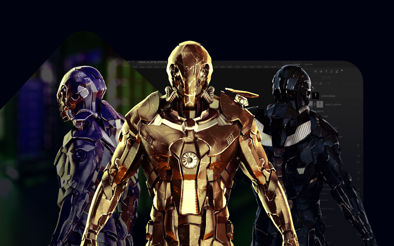 3D Mockup Space Astronaut Security Robots #01 3D Mockup Space Astronaut Security Robots #01