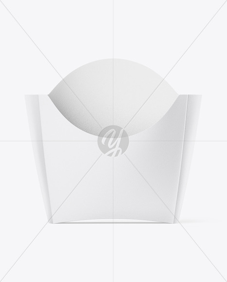 Matte Paper Fast-Food Packaging Small Size Mockup - Front View