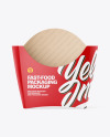 Matte Paper Fast-Food Packaging Small Size Mockup - Front View