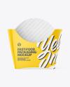 Matte Paper Fast-Food Packaging Small Size Mockup - Front View