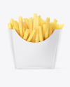 Matte Paper Small Size French Fries Packaging Mockup - Front View