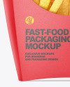 Matte Paper Small Size French Fries Packaging Mockup - Front View