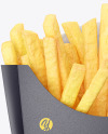 Matte Paper Small Size French Fries Packaging Mockup - Front View