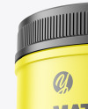 Matte Protein Jar Mockup w/ Shrink Sleeve