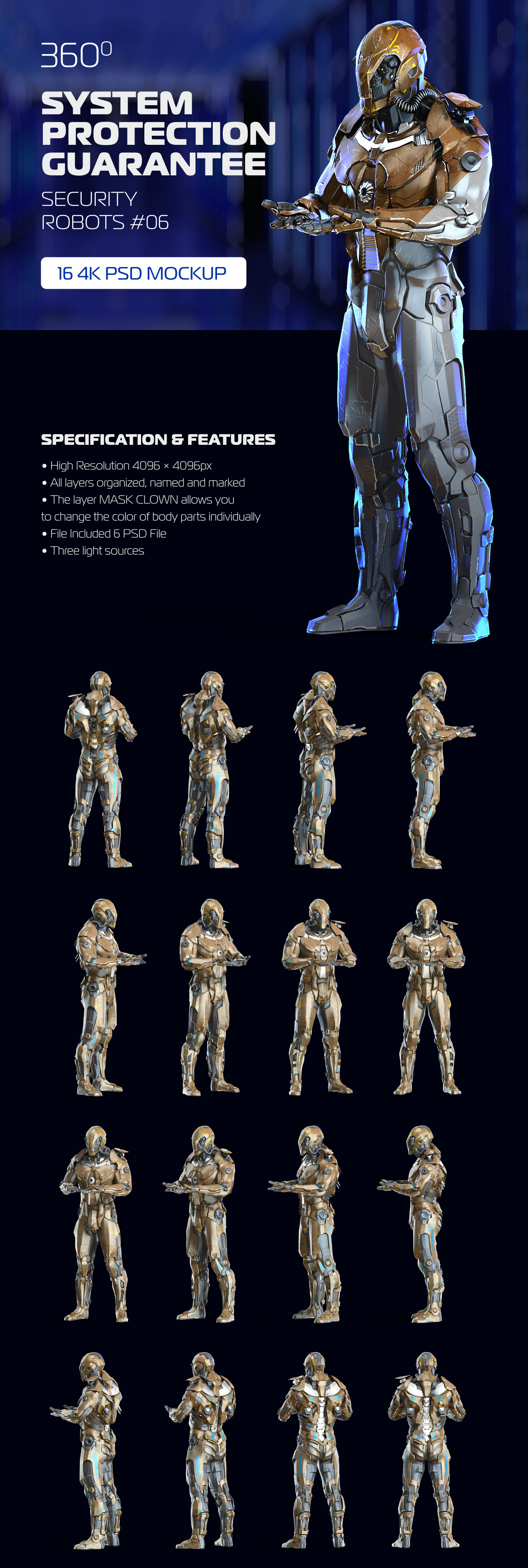 3D Mockup Space Astronaut Security Robots #06 3D Mockup Space Astronaut Security Robots #06