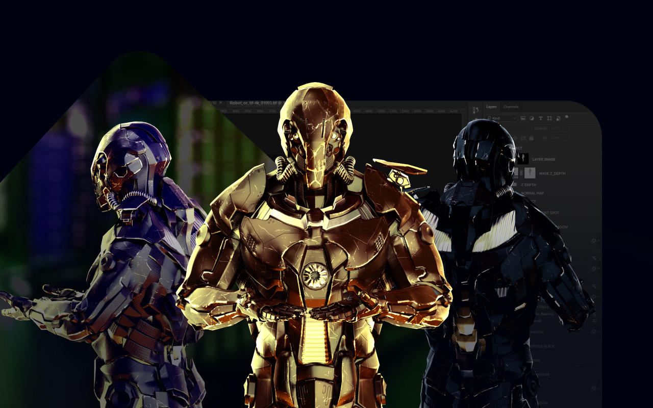 3D Mockup Space Astronaut Security Robots #06 3D Mockup Space Astronaut Security Robots #06