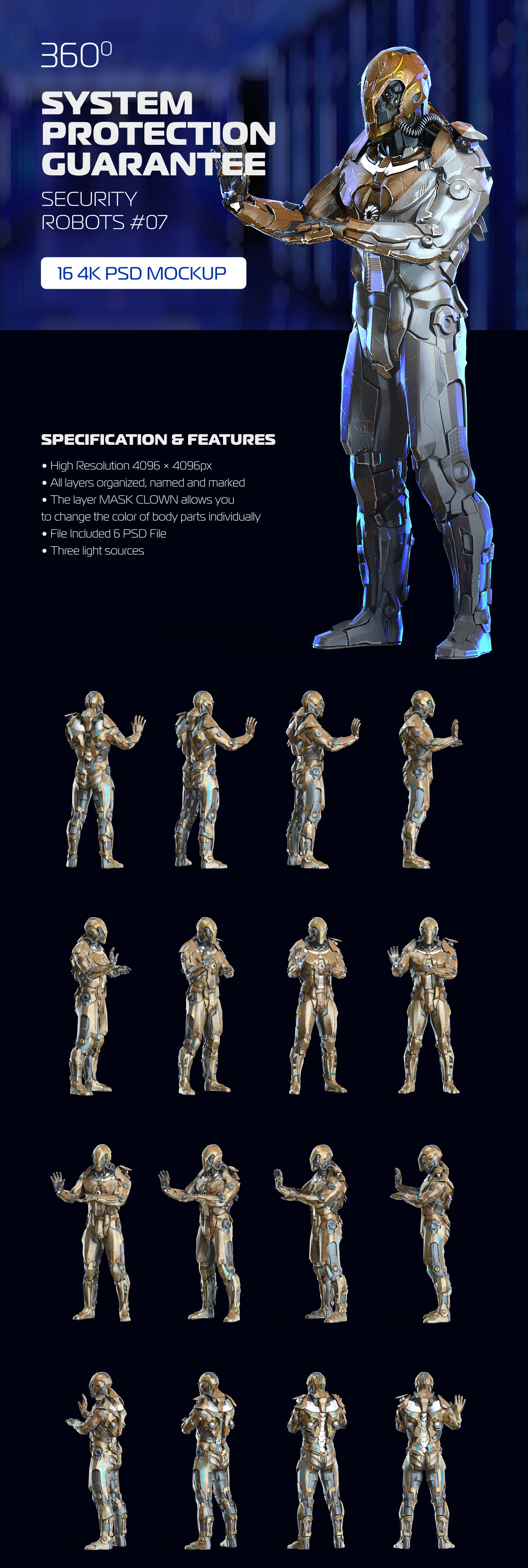 3D Mockup Space Astronaut Security Robots #07 3D Mockup Space Astronaut Security Robots #07