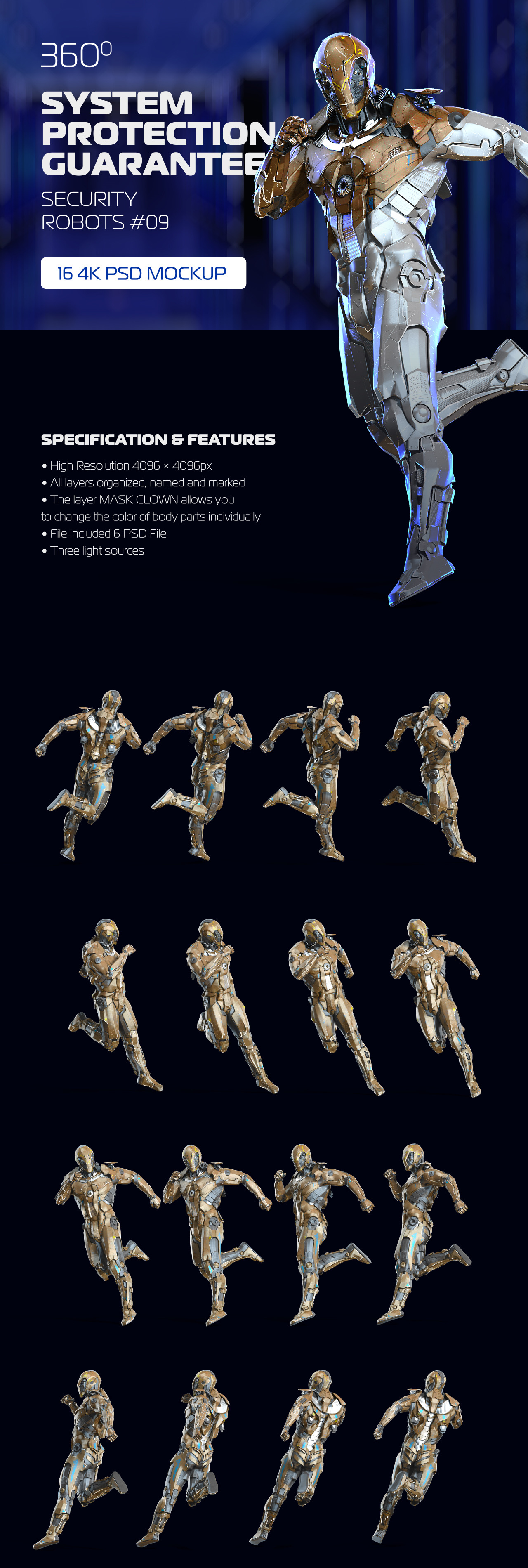 3D Mockup Space Astronaut Security Robots #09 3D Mockup Space Astronaut Security Robots #09