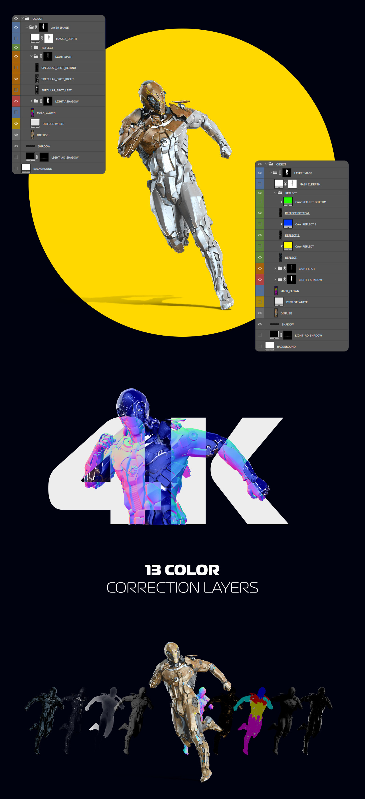 3D Mockup Space Astronaut Security Robots #09 3D Mockup Space Astronaut Security Robots #09