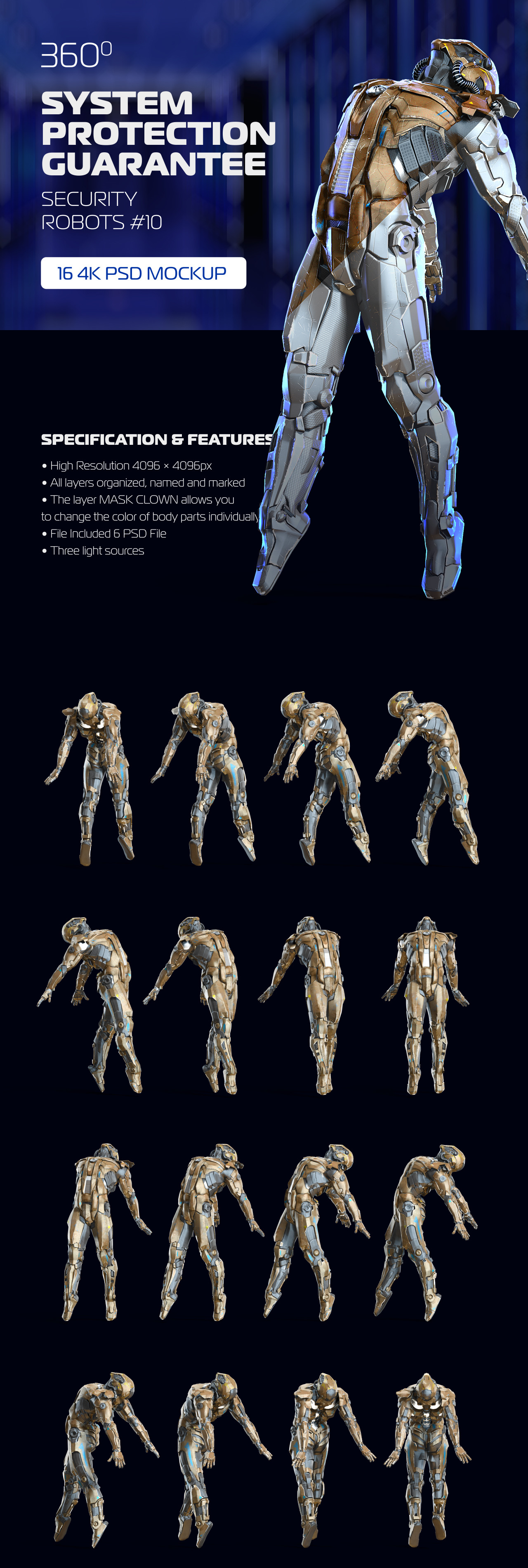 3D Mockup Space Astronaut Security Robots #10 3D Mockup Space Astronaut Security Robots #10