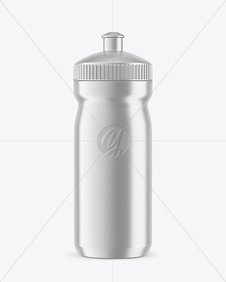 Metallic Sport Bottle Mockup