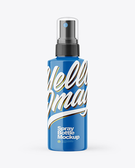 Glossy Spray Bottle Mockup