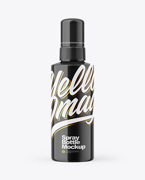 Glossy Spray Bottle Mockup