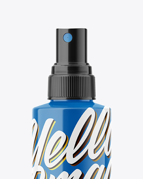 Glossy Spray Bottle Mockup