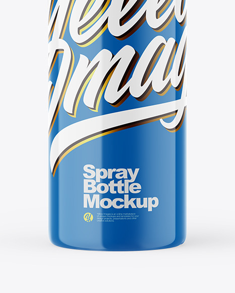 Glossy Spray Bottle Mockup