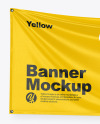 Textile Fabric Banner Mockup