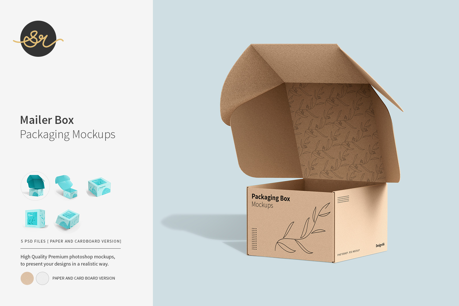 Mailer Box Packaging Mockups