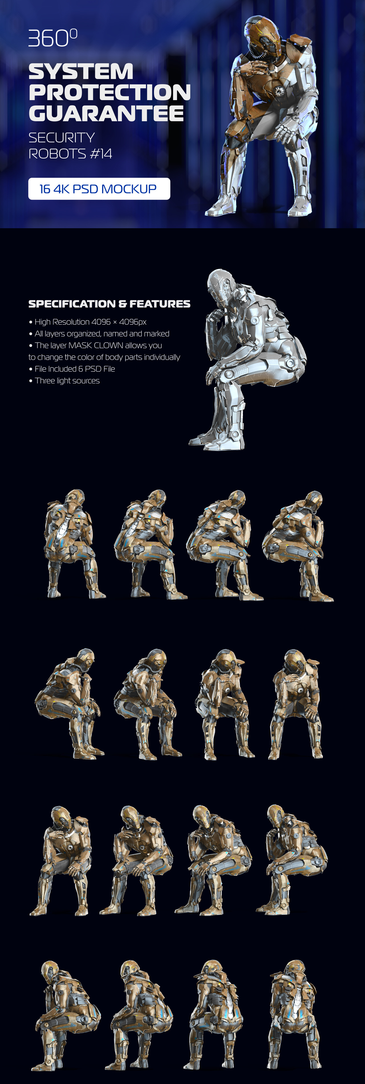 3D Mockup Space Astronaut Security Robots #14 3D Mockup Space Astronaut Security Robots #14