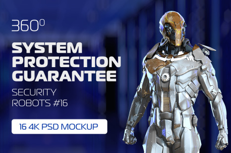 3D Mockup Space Astronaut Security Robots #16 - Protection