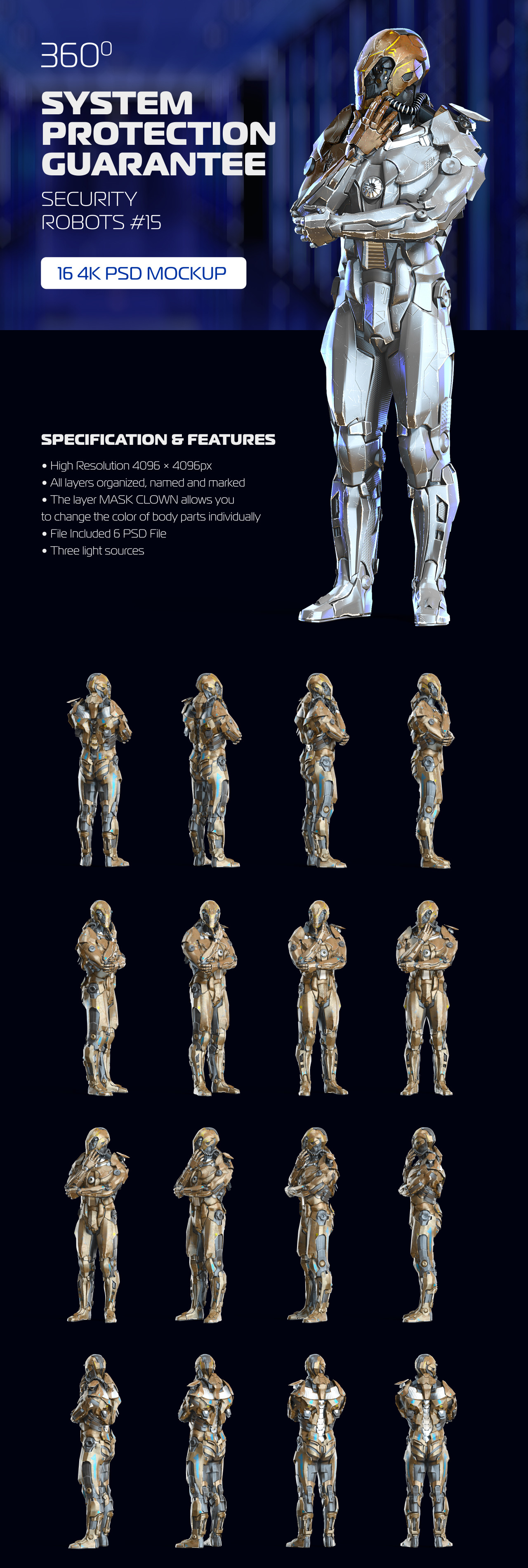 3D Mockup Space Astronaut Security Robots #15 3D Mockup Space Astronaut Security Robots #15