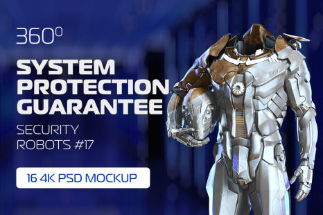 3D Mockup Space Astronaut Security Robots #17 - Protection