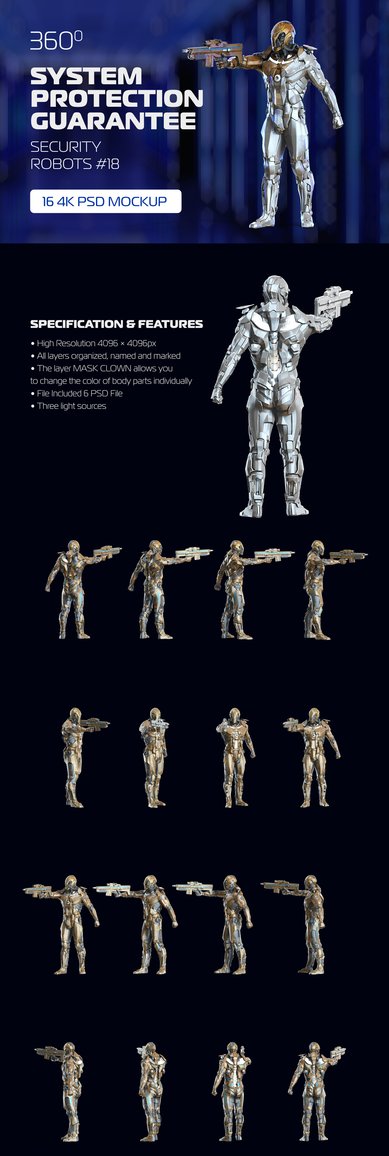 3D Mockup Space Astronaut Security Robots #18 3D Mockup Space Astronaut Security Robots #18