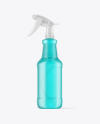 Frosted Color Plastic Spray Bottle Mockup