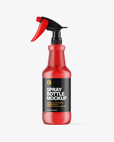 Frosted Color Plastic Spray Bottle Mockup