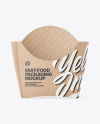 Kraft Paper French Fries Small Size Packaging Mockup - Front View