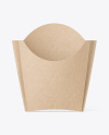 Kraft Paper French Fries Medium Size Packaging Mockup - Front View