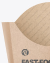 Kraft Paper French Fries Medium Size Packaging Mockup - Front View