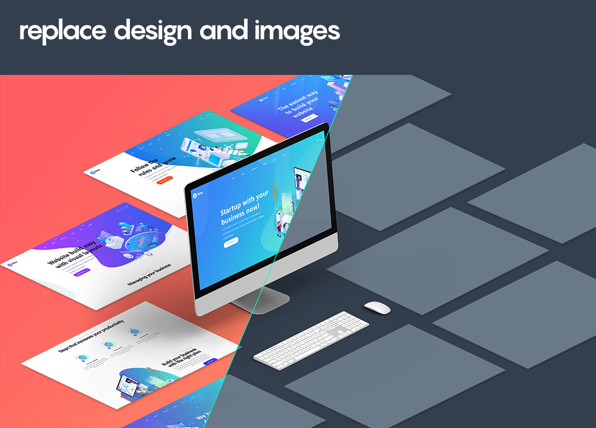 Isometric Website Mockup 3.0 Isometric Website Mockup 3.0