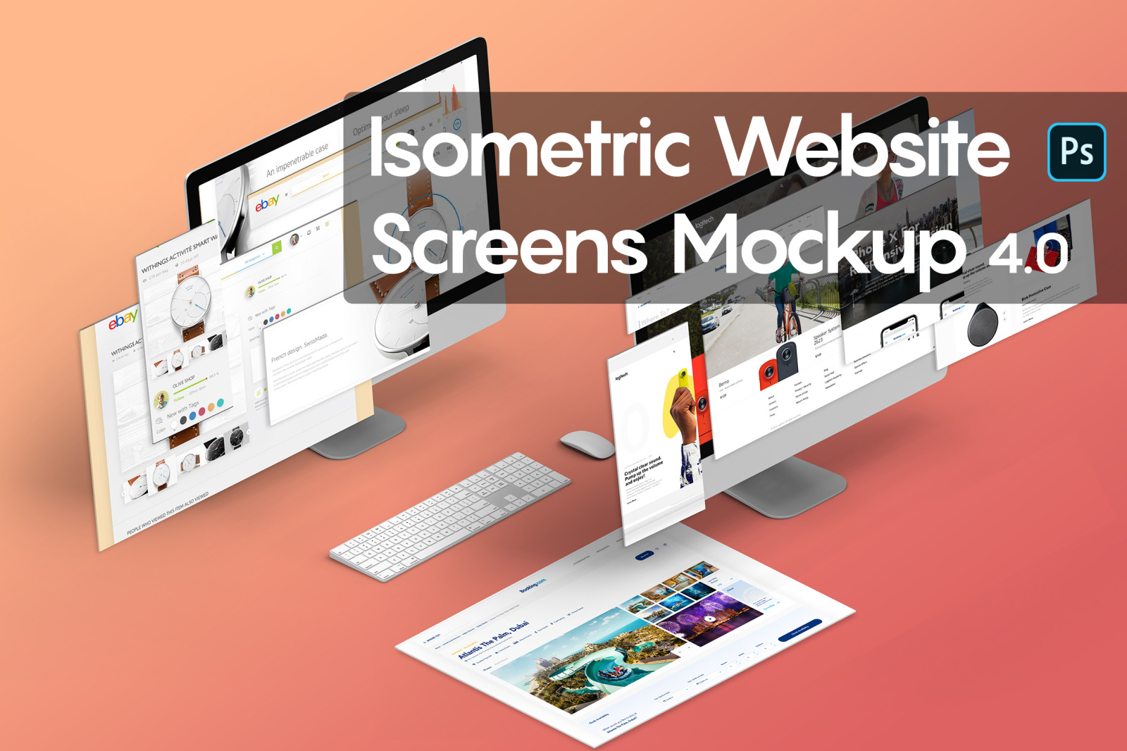 Isometric Website Mockup 4.0 Isometric Website Mockup 4.0