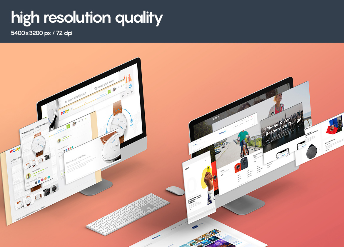 Isometric Website Mockup 5.0 Isometric Website Mockup 5.0