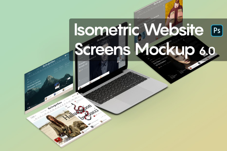 Isometric Website Mockup 6.0 - Perspective