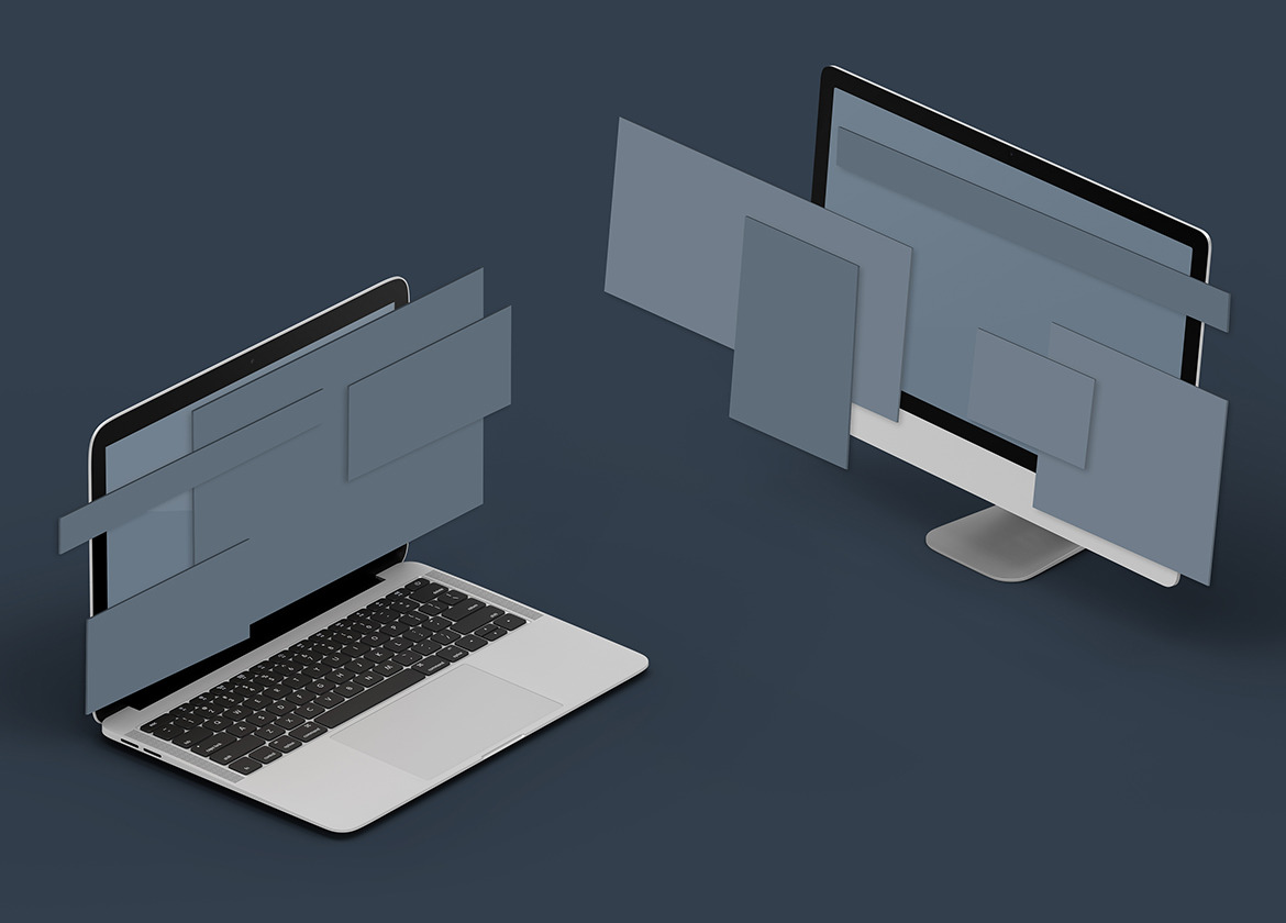 Isometric Website Mockup 8.0 Isometric Website Mockup 8.0