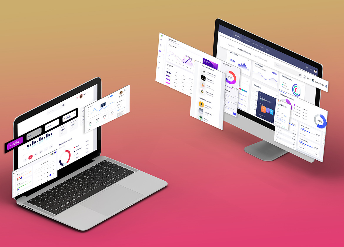 Isometric Website Mockup 8.0 Isometric Website Mockup 8.0