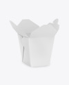 Opened Glossy Paper Noodles Box Mockup - Half Side View
