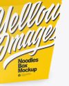 Opened Glossy Paper Noodles Box Mockup - Half Side View