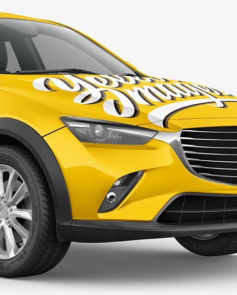 Compact Crossover SUV Mockup - Half Side View