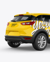 Compact Crossover SUV Mockup - Back Half Side View