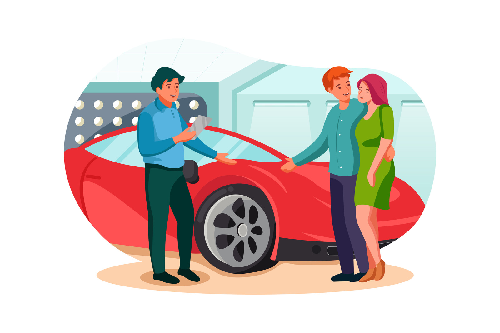 M133_Car Dealership Illustrations M133_Car Dealership Illustrations