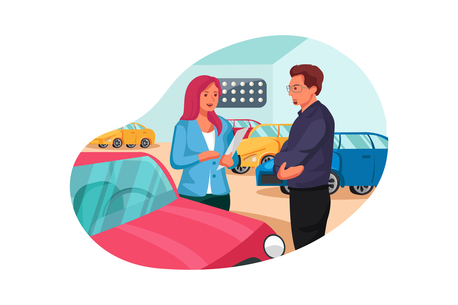 M133_Car Dealership Illustrations M133_Car Dealership Illustrations
