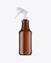 Frosted Amber Spray Bottle Mockup