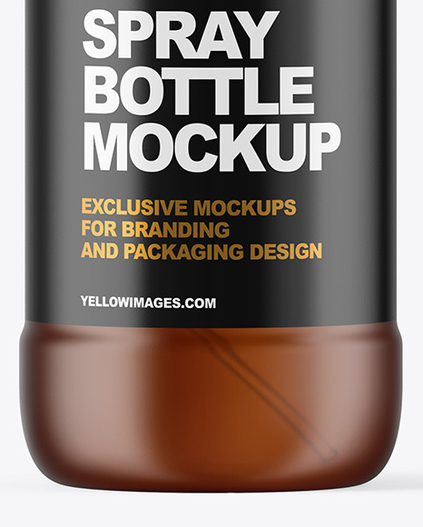 Frosted Amber Spray Bottle Mockup
