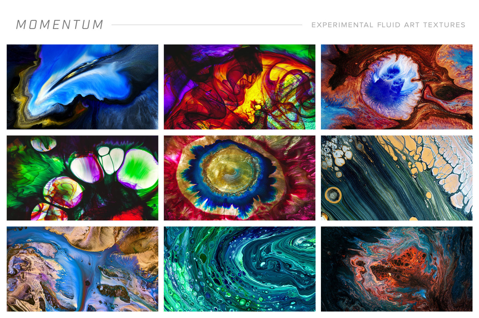 Momentum: 8K Experimental Fluid Art Textures Momentum: 8K Experimental Fluid Art Textures