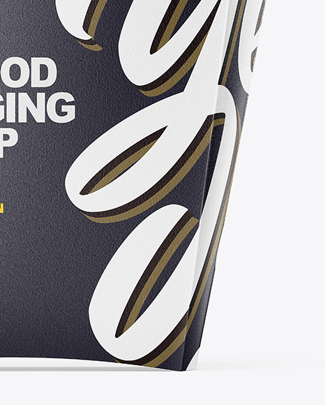 Matte Paper Large Size Fast-Food Packaging Mockup - Front View