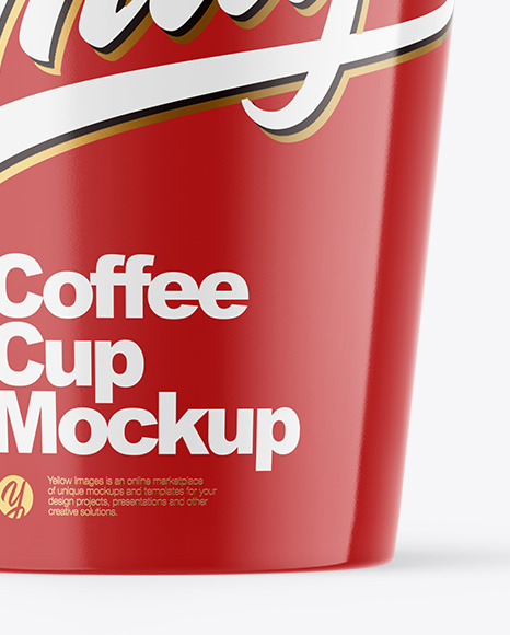 Glossy Coffee Cup Mockup