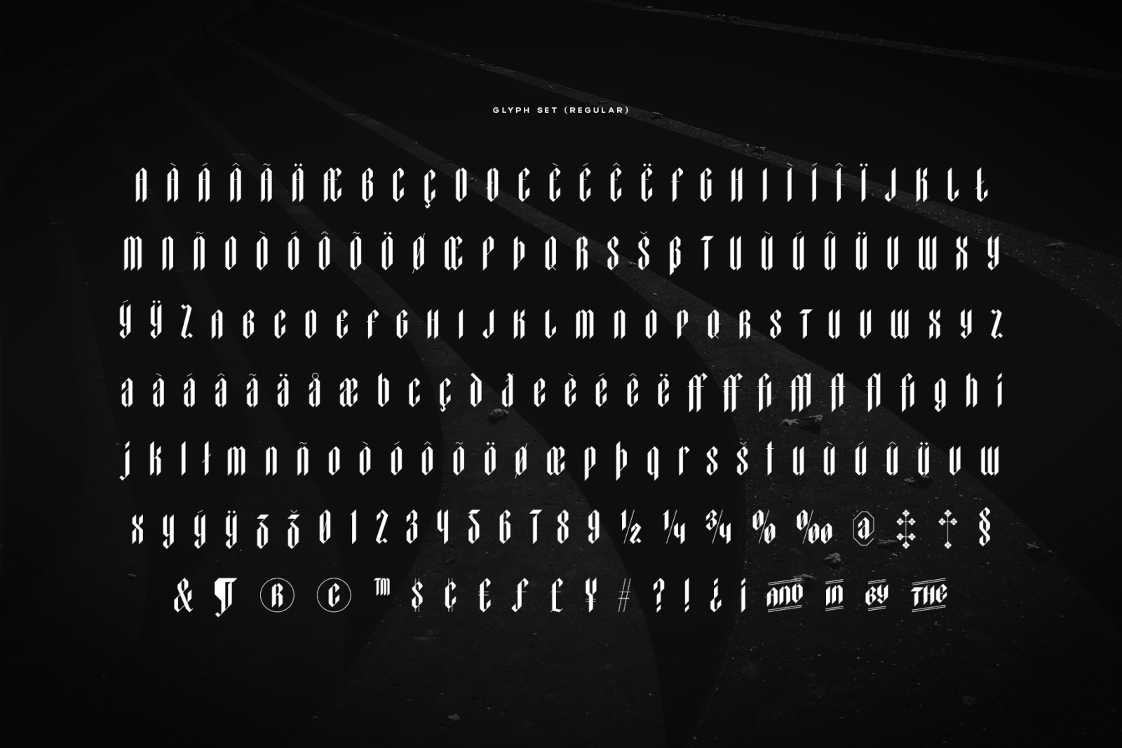 Elmwood Blackletter Display Font Elmwood Blackletter Display Font